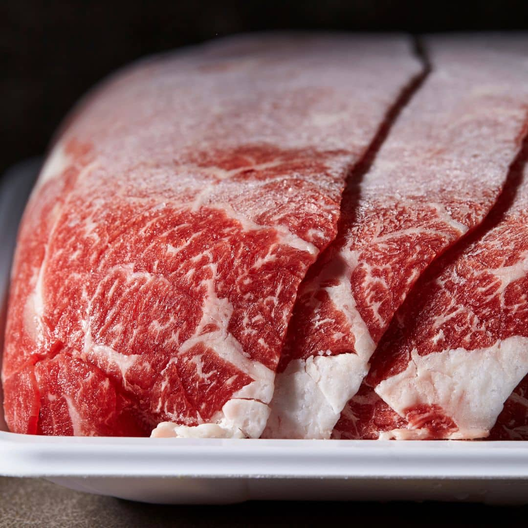 An image of frozen meat. An example of what could be stored in a freezer storage warehouse.