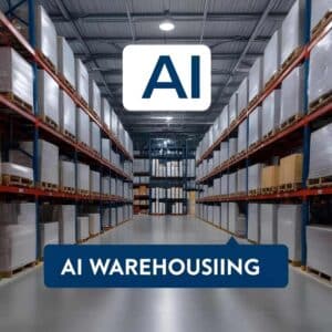 An image demonstrating the role of AI in enhancing warehouse efficiency.